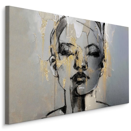 Obraz Canvas do Salonu PORTRET Kobiety Abstrakcja Styl Glamour 100cm x 70cm Muralo