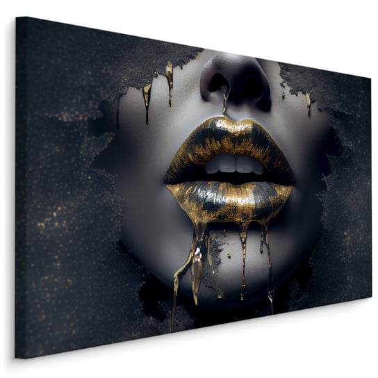 Obraz Canvas Kobieca Twarz ABSTRAKCJA Usta Modny Wzór Efekt 3D 100x70 Muralo