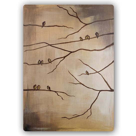 Obraz CARO, Ptaki na gałęziach 2, 20x30 cm Feeby