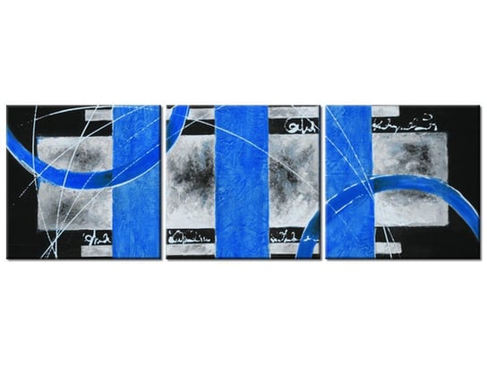 Obraz Chabrowa abstrakcja, 3 elementy, 120x40 cm Oobrazy