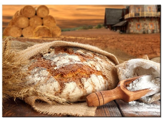 Obraz Chleb wiejski na zakwasie, 70x50 cm Oobrazy