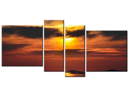 Obraz Chorwackie słońce, 4 elementy, 120x55 cm Oobrazy