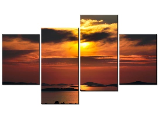 Obraz Chorwackie słońce, 4 elementy, 120x70 cm Oobrazy