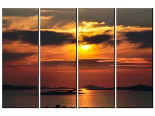 Obraz Chorwackie słońce, 4 elementy, 120x80 cm Oobrazy