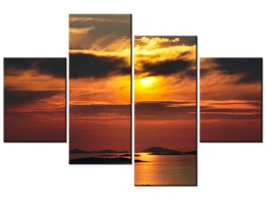 Obraz Chorwackie słońce, 4 elementy, 120x80 cm Oobrazy