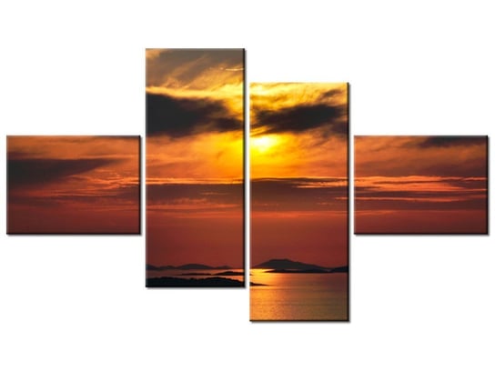 Obraz Chorwackie słońce, 4 elementy, 140x80 cm Oobrazy