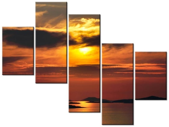 Obraz Chorwackie słońce, 5 elementów, 100x75 cm Oobrazy