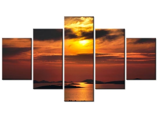 Obraz Chorwackie słońce, 5 elementów, 125x70 cm Oobrazy