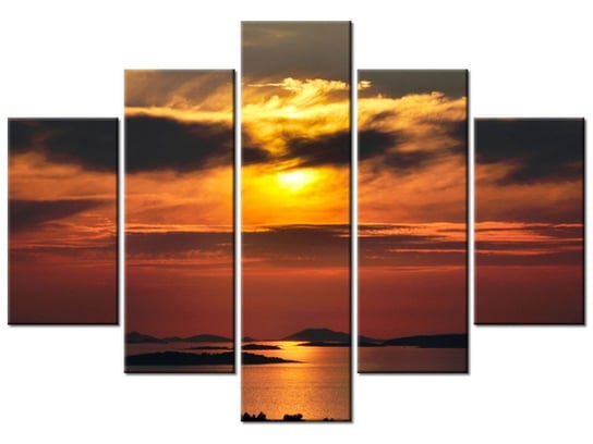 Obraz, Chorwackie słońce, 5 elementów, 150x105 cm Oobrazy