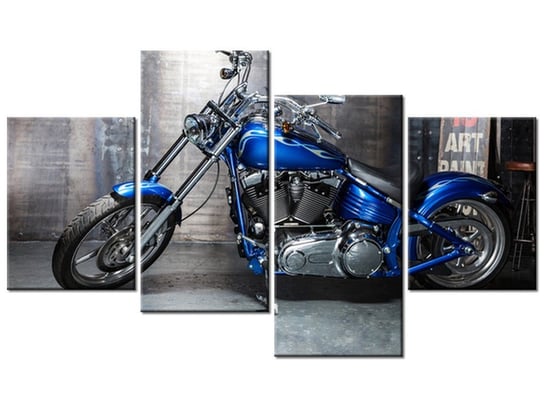 Obraz Chromowany motocykl, 4 elementy, 120x70 cm Oobrazy