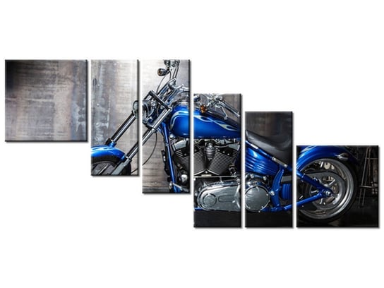 Obraz Chromowany motocykl, 6 elementów, 220x100 cm Oobrazy