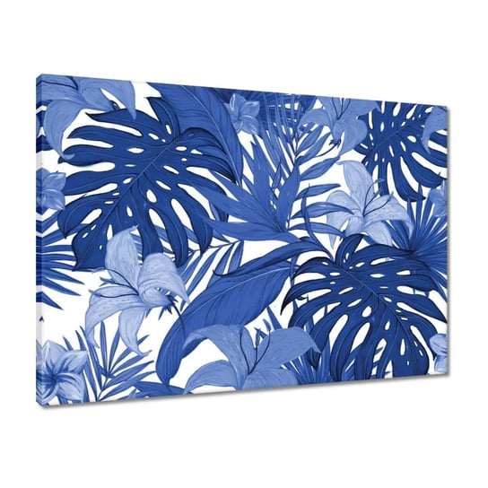 Obraz Classic Blue Monstera, 70x50cm ZeSmakiem