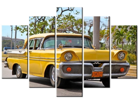 Obraz Classic Oldsmobile w Hawanie, 5 elementów, 150x100 cm Oobrazy