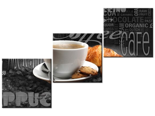 Obraz Czarna kawa, 3 elementy, 120x80 cm Oobrazy