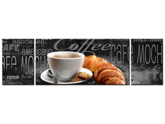 Obraz Czarna kawa, 3 elementy, 170x50 cm Oobrazy