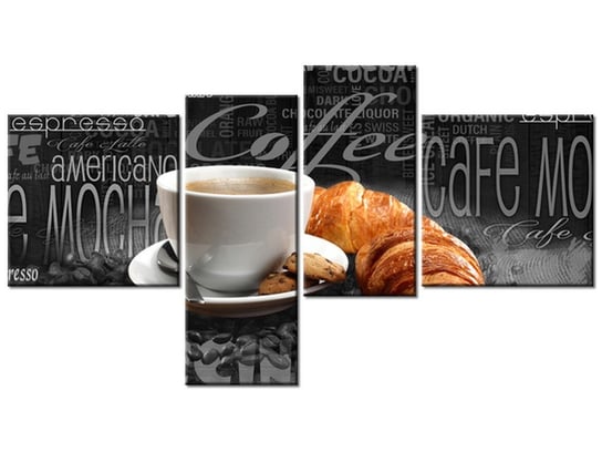 Obraz Czarna kawa, 4 elementy, 100x55 cm Oobrazy