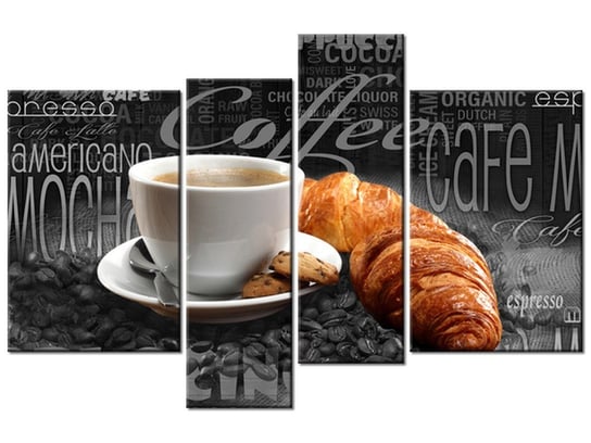 Obraz Czarna kawa, 4 elementy, 130x85 cm Oobrazy