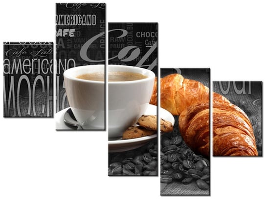 Obraz Czarna kawa, 5 elementów, 100x75 cm Oobrazy