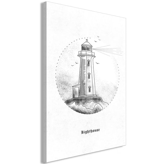 Obraz - Czarno-biała latarnia morska (1-częściowy) pionowy 40x60 ARTGEIST