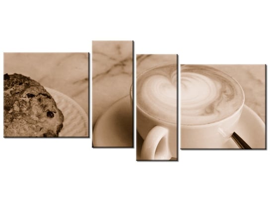 Obraz Czas na kawę - Don McCullough, 4 elementy, 120x55 cm Oobrazy