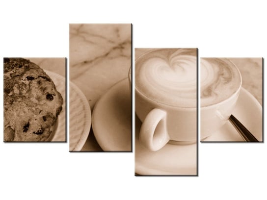 Obraz Czas na kawę - Don McCullough, 4 elementy, 120x70 cm Oobrazy