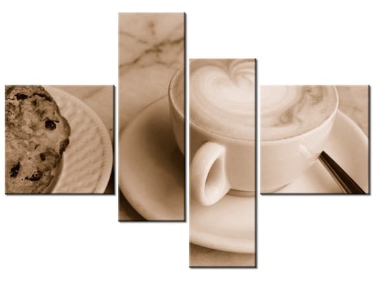 Obraz Czas na kawę - Don McCullough, 4 elementy, 130x90 cm Oobrazy