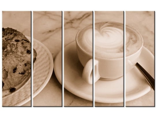 Obraz Czas na kawę - Don McCullough, 5 elementów, 100x63 cm Oobrazy