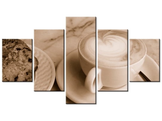 Obraz Czas na kawę - Don McCullough, 5 elementów, 125x70 cm Oobrazy