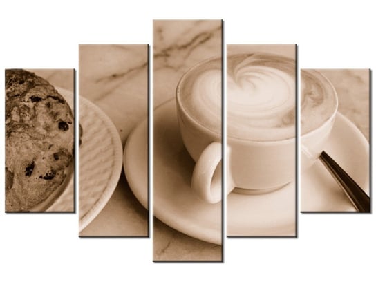 Obraz Czas na kawę - Don McCullough, 5 elementów, 150x100 cm Oobrazy