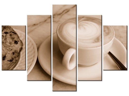 Obraz Czas na kawę - Don McCullough, 5 elementów, 150x105 cm Oobrazy