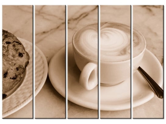 Obraz Czas na kawę - Don McCullough, 5 elementów, 225x160 cm Oobrazy
