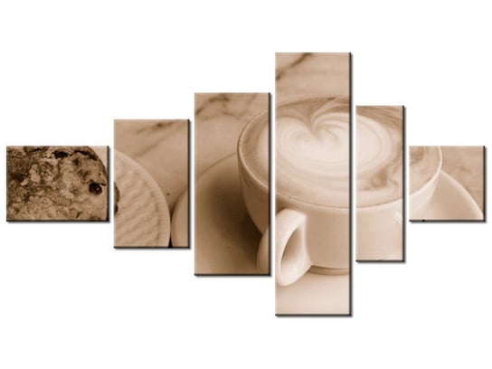 Obraz Czas na kawę - Don McCullough, 6 elementów, 180x100 cm Oobrazy
