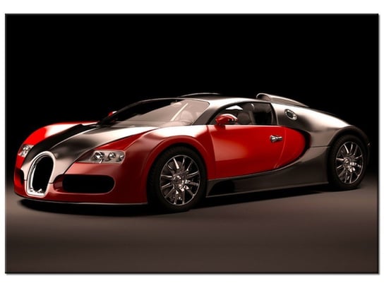 Obraz Czerwone Bugatti Veyron, 100x70 cm Oobrazy