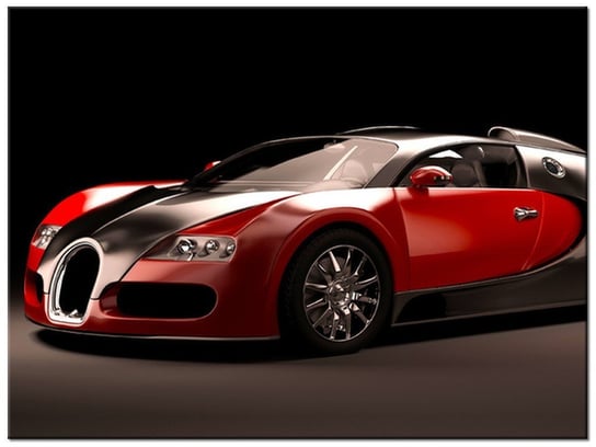 Obraz Czerwone Bugatti Veyron, 40x30 cm Oobrazy