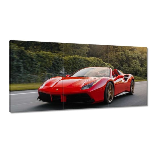 Obraz Czerwone Ferrari na drodze, 120x60cm ZeSmakiem