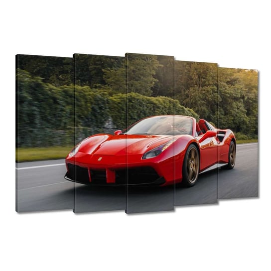 Obraz Czerwone Ferrari na drodze, 150x95cm ZeSmakiem