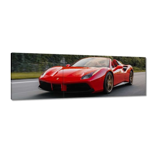 Obraz Czerwone Ferrari na drodze, 90x30cm ZeSmakiem