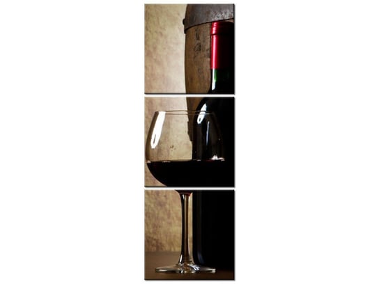 Obraz, Czerwone wino, 3 elementy, 30x90 cm Oobrazy