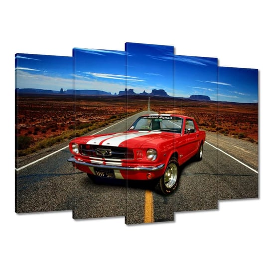 Obraz Czerwony Ford Mustang USA, 70x50cm ZeSmakiem