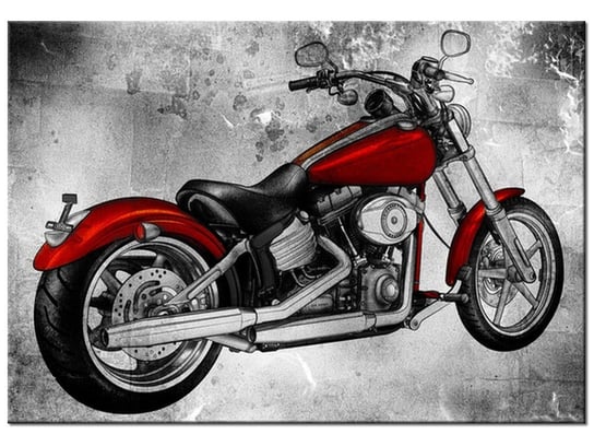 Obraz, Czerwony motocykl, 100x70 cm Oobrazy