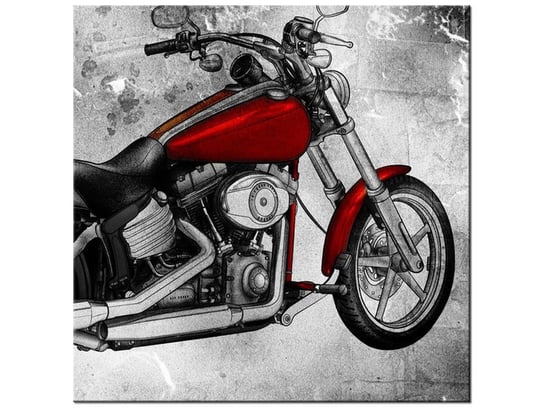 Obraz Czerwony motocykl, 30x30 cm Oobrazy