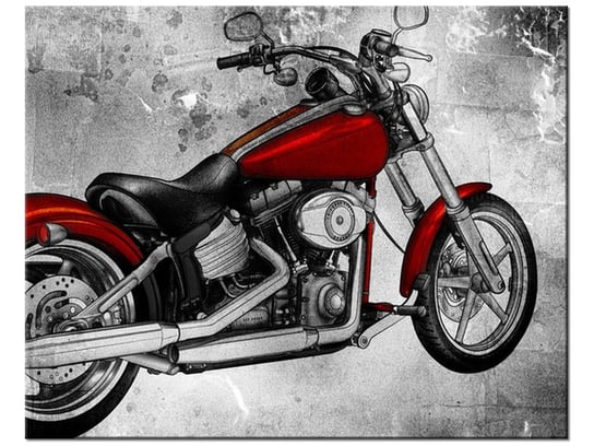 Obraz Czerwony motocykl, 50x40 cm Oobrazy