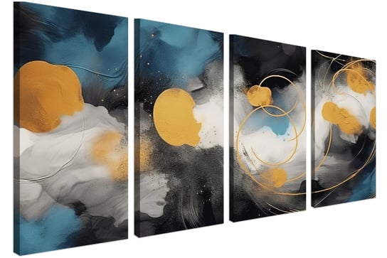 Obraz czteroczęściowy na ścianę do salonu sypialni Abstrakcyjna chmura  80x160 Naklejkomania