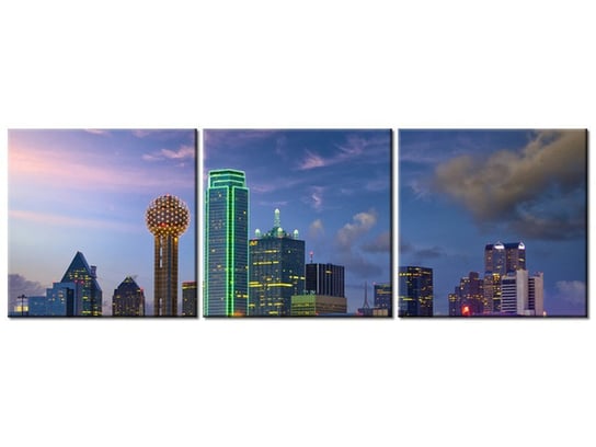 Obraz Dallas City, 3 elementy, 120x40 cm Oobrazy
