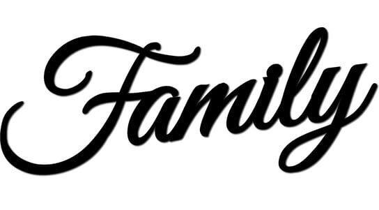 Obraz dekoracja napis Family Rodzina 80 cm czarny Inny producent