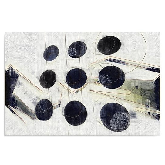 Obraz dekoracyjny FEEBY, Abstrakcja czarno białe kule 120x80 Feeby