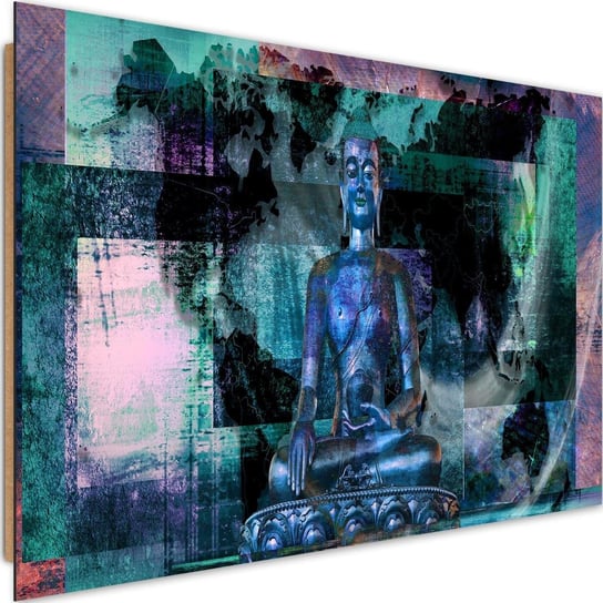 Obraz dekoracyjny FEEBY, ABSTRAKCYJNY Buddha turkus 90x60 Feeby