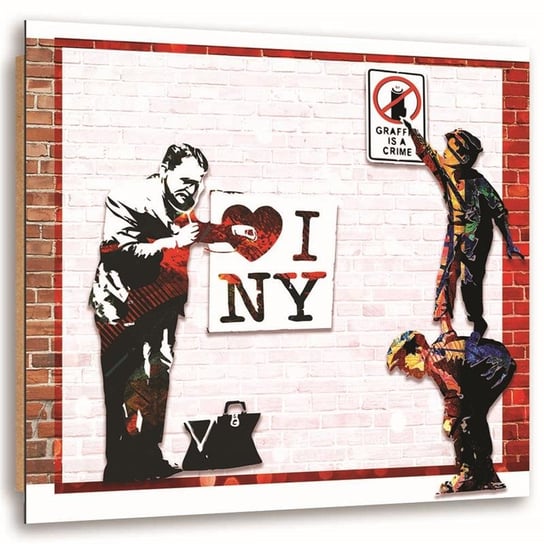 Obraz dekoracyjny FEEBY, Banksy - I love New York 90x90 Feeby