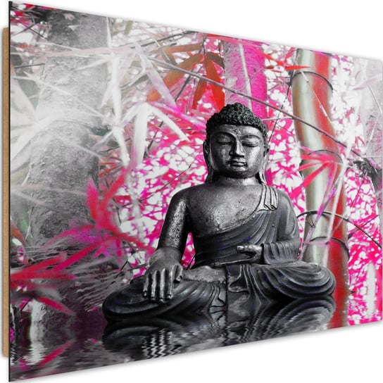 Obraz dekoracyjny FEEBY, Buddha bambus różowy 120x80 Feeby