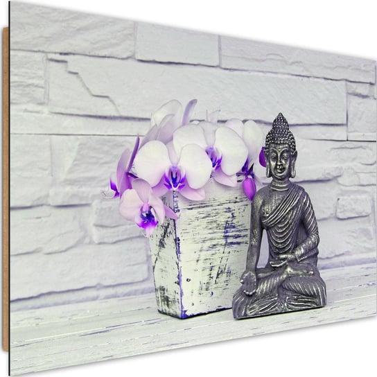 Obraz dekoracyjny FEEBY, Buddha i kwiaty 90x60 Feeby